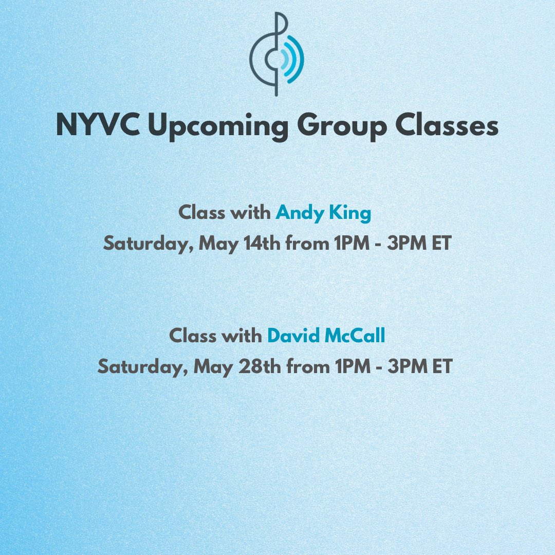 NYVocalCoaching's tweet image. Join us for a group class!😃

Sign up here: newyorkvocalcoaching.com/page/nyvc-grou…

#groupvoiceclass #groupsingingclass #newyorkvocalcoaching