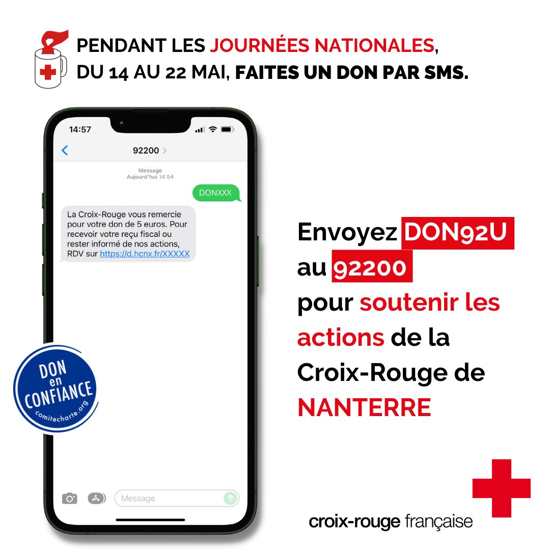 Les Journées Nationales 2022 débutent demain 🥳🤯

Vous pouvez d’ores et déjà nous aider en effectuant un don par SMS en envoyant DON92U au 92200 📲

Vos dons permettront de financer nos activités au cours de l’année.  ⛑