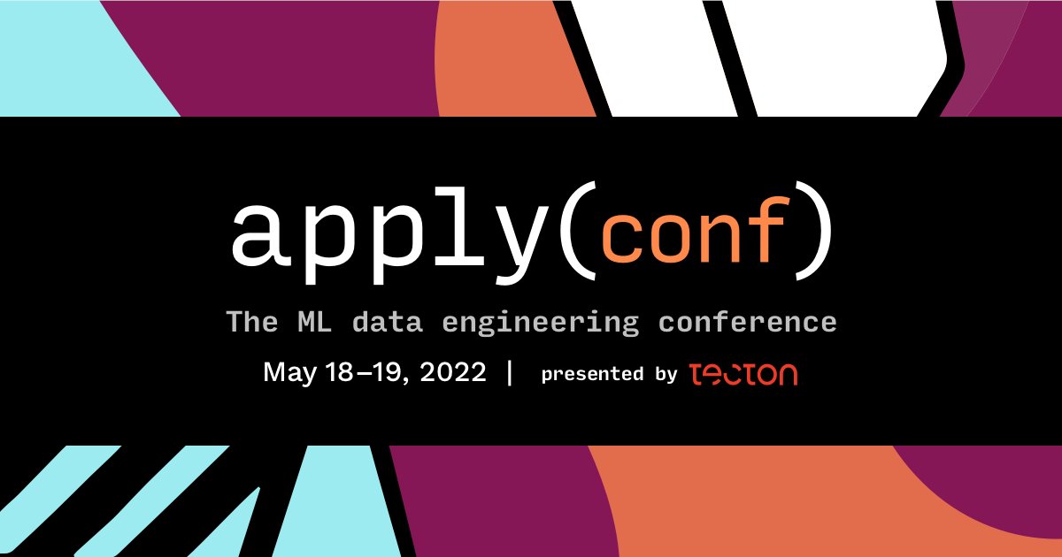 PieterHumphrey's tweet photo. DataStax is sponsoring Tecton's #applyconf next week! Grab your free virtual pass for access to two days of rich #ML and data #engineering content. https://t.co/IgmflN5SrJ
#MachineLearning https://t.co/7bqEDvC9GD