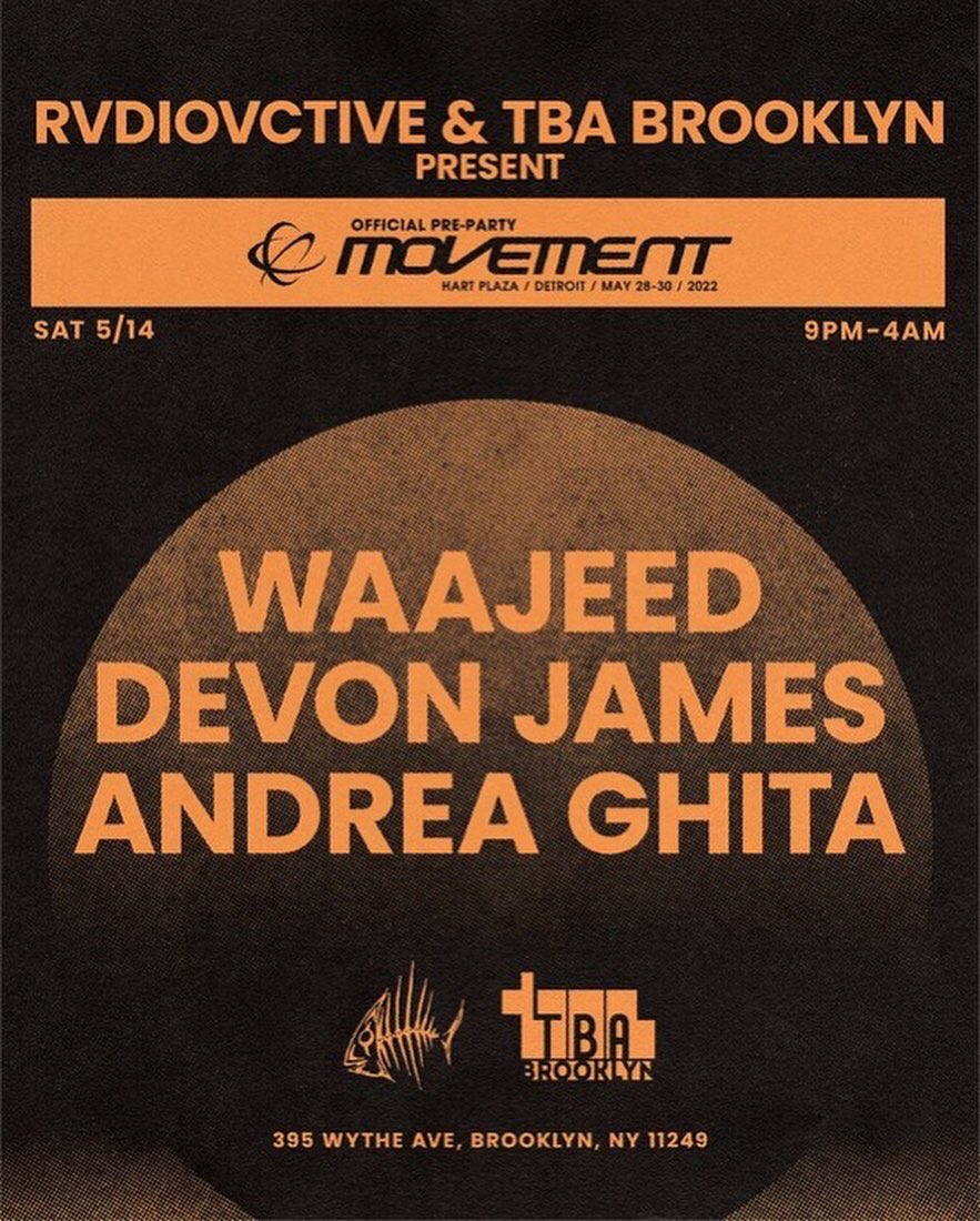 Brooklyn! Join tomorrow at <a href="/MovementDetroit/">Movement Detroit</a> Pre-Party at <a href="/TBABrooklyn/">TBA Brooklyn</a> <a href="/_devonjames/">Devon James</a> Andrea Ghita