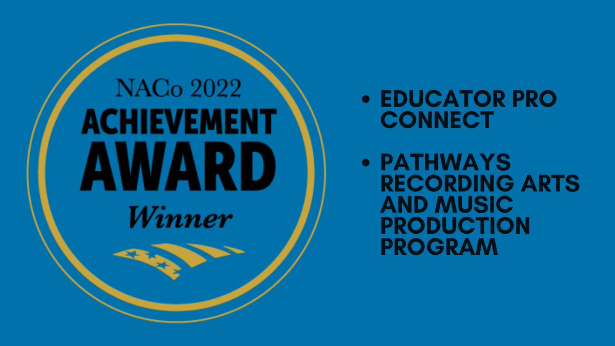 mcschoolsup's tweet photo. Recently the Office of the Maricopa County School Superintendent was granted a National Association of Counties @NACoTweets 2022 Achievement Award for our #EducatorProConnect platform and our Pathways Recording Arts and Music Production Program! https://t.co/2hOzGiKwxd