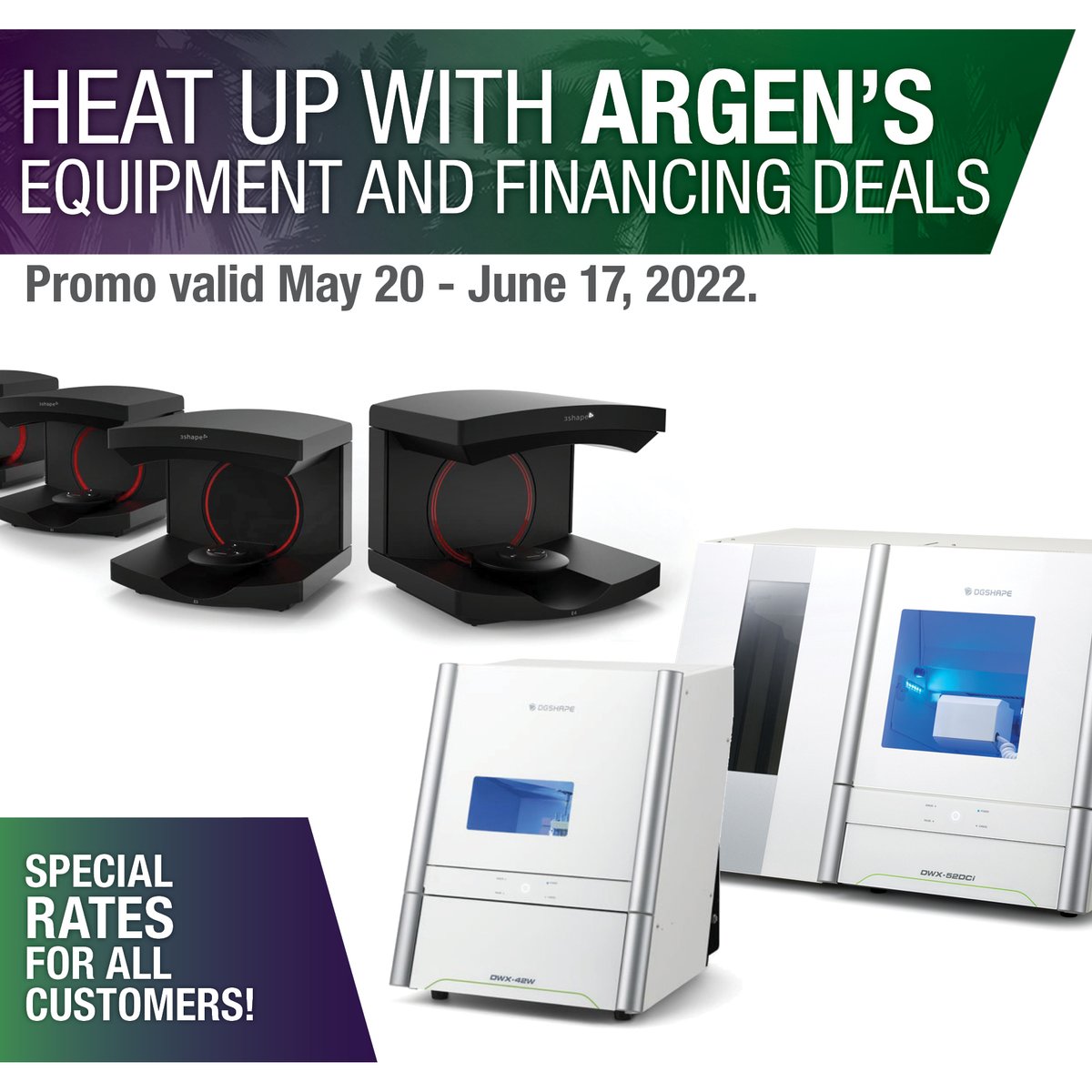 Argen_Corp's tweet photo. Did someone say DEAL? Make sure to talk to your local sales rep to find out more about Argen's equipment &amp; financing deals happening from May 20 - June 17. #Argen #LMT https://t.co/iDa8hRcxn0
