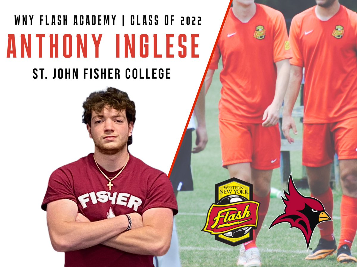 WNYFlashAcademy's tweet photo. Congratulations to Anthony Inglese (2004B ECNL) on his commitment to continue his education and soccer playing career at St. John Fisher College! ⚡️
#FlashClassOf2022
#ChangingTheLandscape https://t.co/x3OdkuR7NW