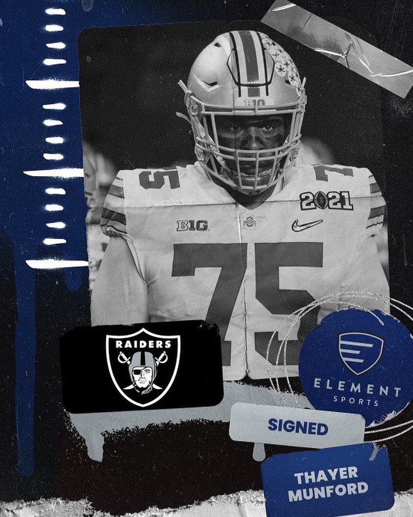 element_sports's tweet photo. Congrats to our guy @TMunford75 on officially signing his contract with the @Raiders ✍️🔥 #ElementFamily #RaiderNation https://t.co/UqUDMfG0Tz