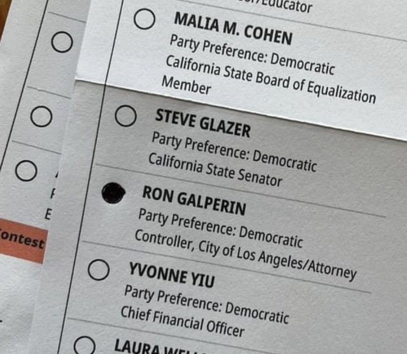zrs70's tweet photo. There is one obvious choice for California state controller. That’s the person who has served this role in the city of Los Angeles.  Ron Galperin has transformed the way Los Angeles, understands or finances. Vote Galper-In! #galperin ⁦@Ron4CA⁩ #california #statecontroller https://t.co/nsQ1Na8ki4