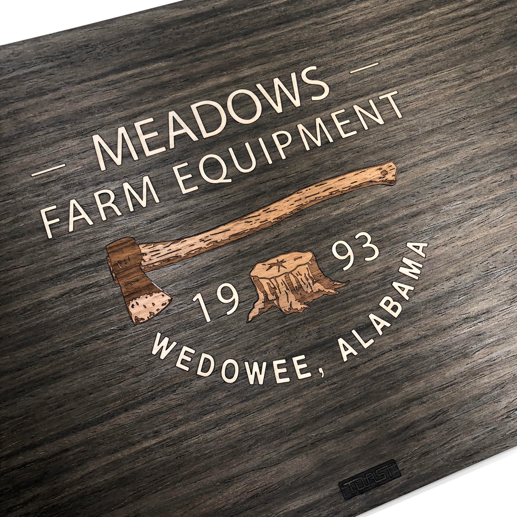 Toastmade's tweet photo. Awesome company logo design for Meadows Farm Equipment. Ebony #MacBookPro cover with walnut and ash inlays. For more amazing business branding products follow @ToastforBusiness.
#businessbranding #promotionalswag #macbookcase #woodcase #woodskin #b2b #marketing #sales https://t.co/ynnGXXnbtN