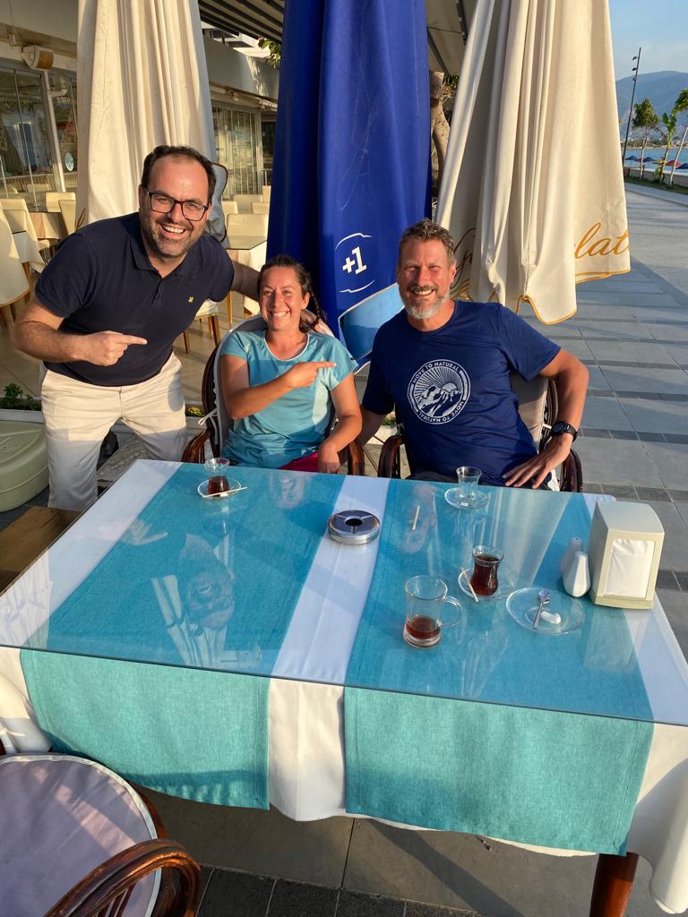 ercanaltug's tweet photo. Today was one of the best day of my life! Dear my friend @petejenkins and his lovely partner complete "Lycian Way with 40+ day walk" and finish at my hometown Fethiye! Love to see them and more to come! #gamification #gamificationeurope #gamfed https://t.co/rqO5EL9kqE