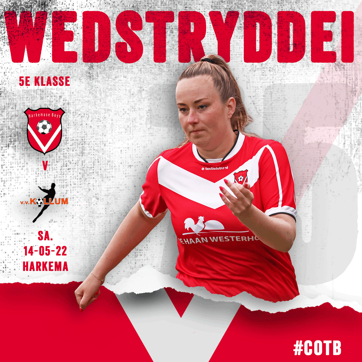 HarkemaseBoys's tweet photo. WEDSTRYDDEI! 🔴⚪️

⚽️ Harkemase Boys VR  v @VVKollum VR2
🏟️ Sportpark De Bosk
🏆 5e klasse
🕝 13:30 uur
📱 #harkol https://t.co/KlfPvzrssc