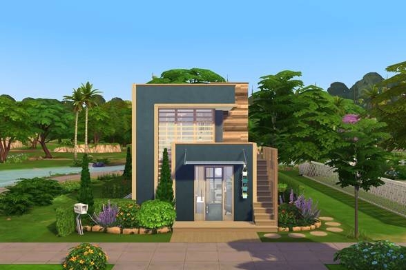 TinyDevelopment's tweet photo. The Dinky Dynamics Lot is on #TheSims4 Gallery! Tiny Tier 3 modern 1 bed/1 bath #ShowUsYourBuilds @Thesims @SimsCreatorsCom #TinyDevs https://t.co/a8JcUFSnuG