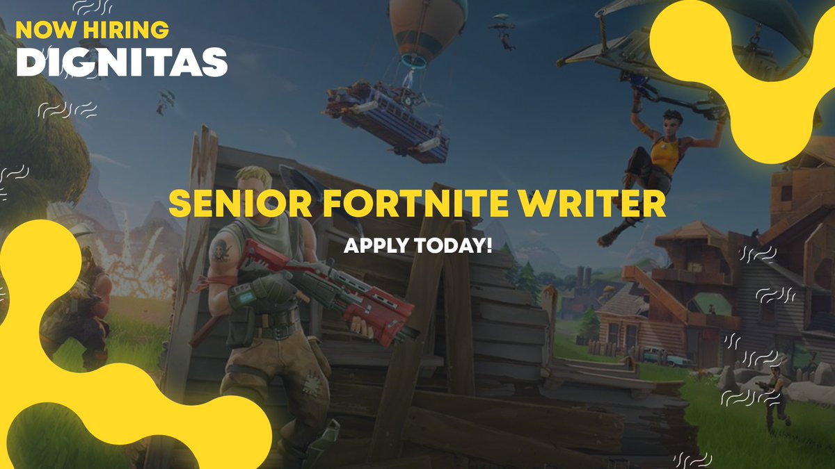 We're hiring! Apply today and join our team 👀

💼 Sr. Fortnite Writer: DIG.Link/SrFortniteWrit…