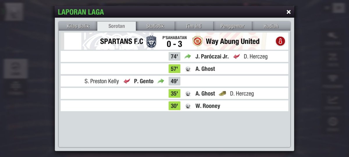 Leg 2 Q-final FITEA CWC <a href="/FITEA_CWC/">FITEA Club World Cup</a> Sesion 6.
We qualified for the semifinals after winning 6-0 on aggregate . Thanks for the great match bro <a href="/spartanstefc/">SPARTANS F.C ⚔ 💙🤍</a> .
<a href="/LigaTopEleven/">Liga Top Eleven Indonesia 🇮🇩</a> 
#GGWAU