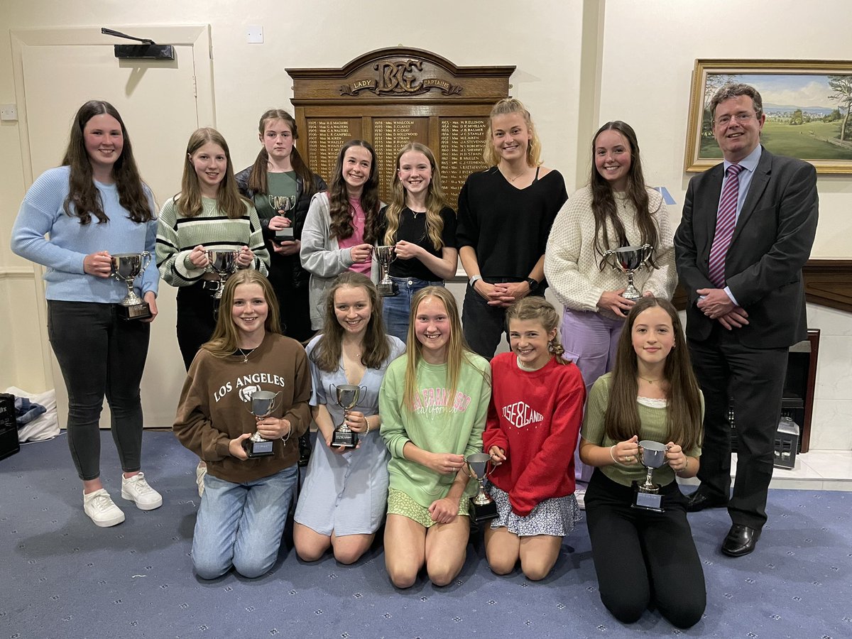 SullivanGirlsHC's tweet photo. We were delighted to have had over 160 girls at our hockey dinner in Bangor Golf Club on Tuesday night and thrilled to have our awards presented by our very own Olympian, Zara. Congratulations to all our Top Goal Scorers, Moved Improved Players and Players of the Year💚🖤🏆 https://t.co/qvy59C9YT2