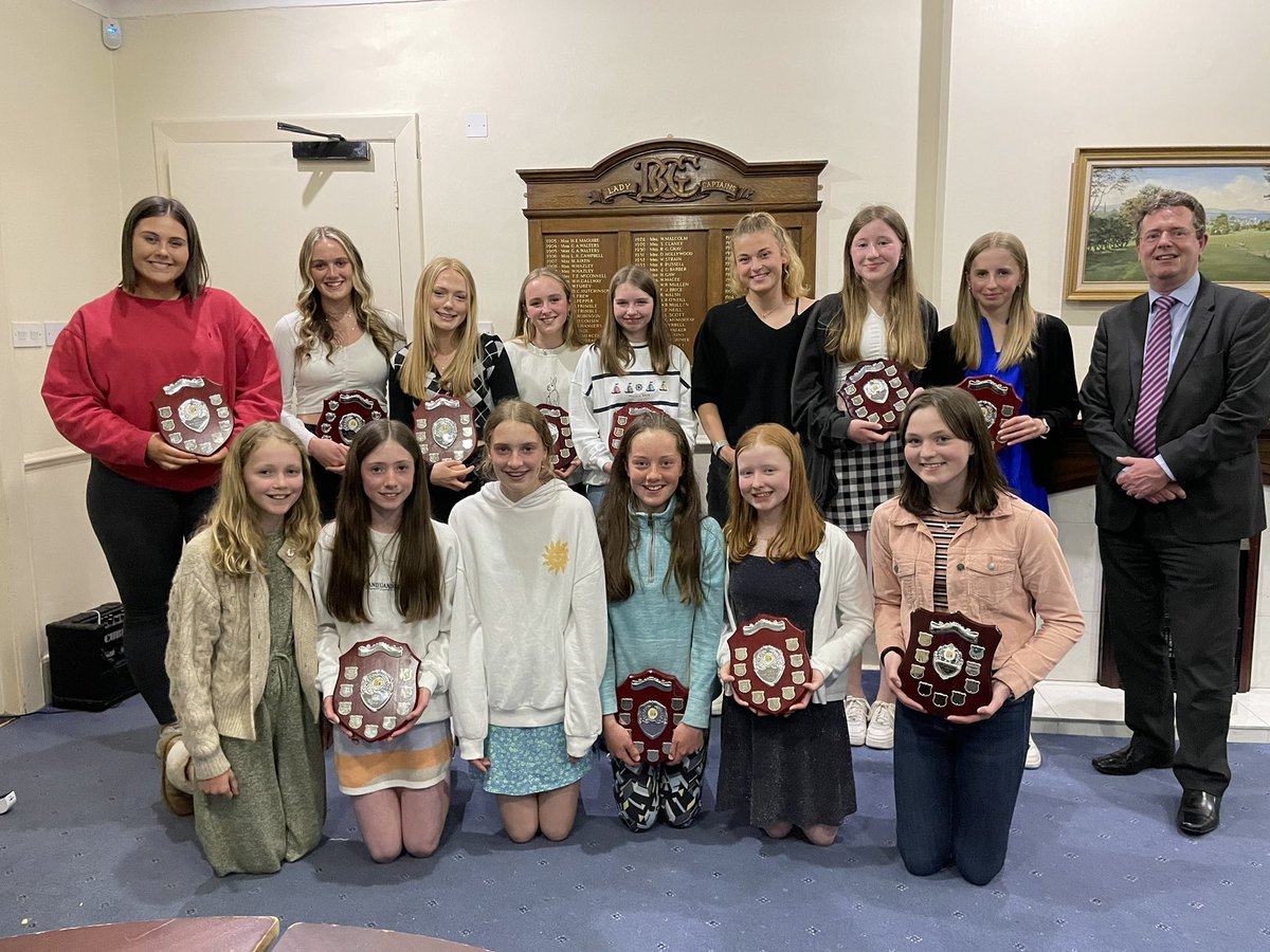 SullivanGirlsHC's tweet photo. We were delighted to have had over 160 girls at our hockey dinner in Bangor Golf Club on Tuesday night and thrilled to have our awards presented by our very own Olympian, Zara. Congratulations to all our Top Goal Scorers, Moved Improved Players and Players of the Year💚🖤🏆 https://t.co/qvy59C9YT2
