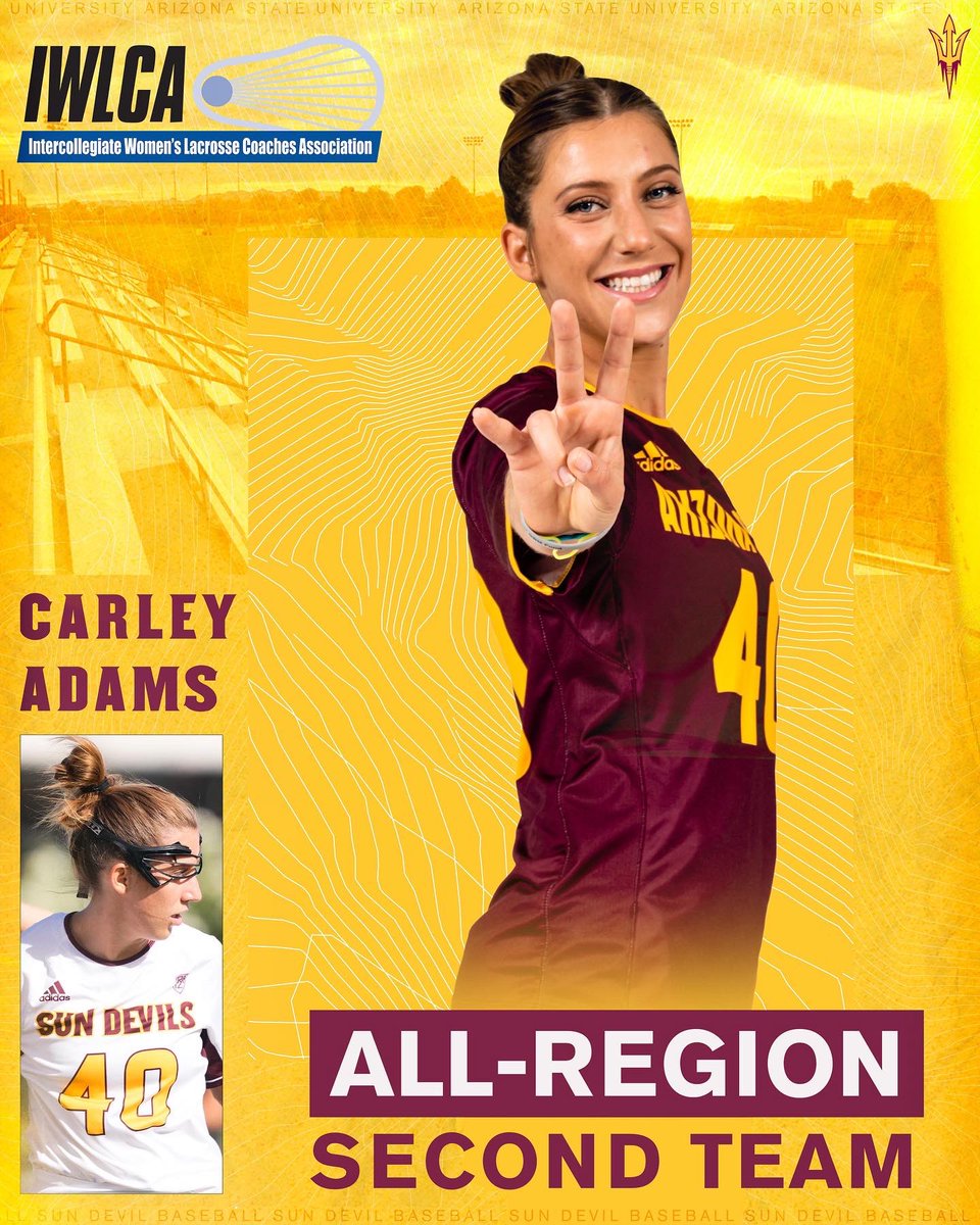 SunDevilWLax's tweet photo. ⭐️ BEST IN THE WEST ⭐️

Emily Glagolev and Carley Adams are IWLCA All-Region Selections 🔱 

Another huge honor for the Sun Devil attacking duo 👏 https://t.co/N6Pd1T14Zj