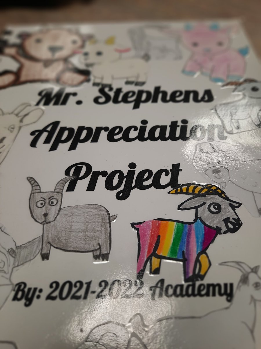 MrStephens1985's tweet photo. #ComplimentsProject had a twist today; one that made me a bit emotional. Several @BernardMiddle staff along with #BMSPatriotAcademy students created personal ๐ messages before Mr. Baker compiled it into a book. I โค๏ธ these people. They get me. ๐ @MehlvilleSD #SelfProclaimedGoat https://t.co/KWr9K38kMT