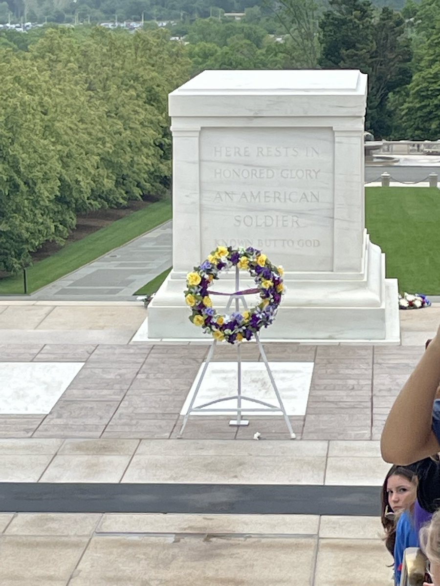 Part of Day 2 and visiting Arlington National Cemetery! Maimouna Diallo proudly represented Waggoner! #ReynProud