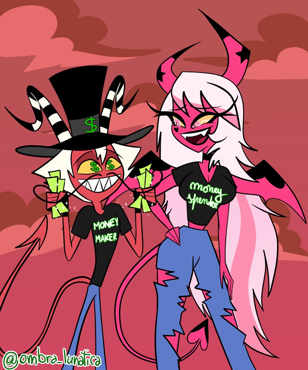 ombra_lunatica's tweet photo. X: "What do you see in that guy?"
Verosika: "He makes me laugh"
Day 5 of #Mayfordweek - matching outfits 💸💸💸
#HelluvaBoss #HelluvaBossFanart #HelluvaBossVerosika #VerosikaMayday #WallyWackford #Verosika #Wally #Mayford https://t.co/VKLhKAqURe