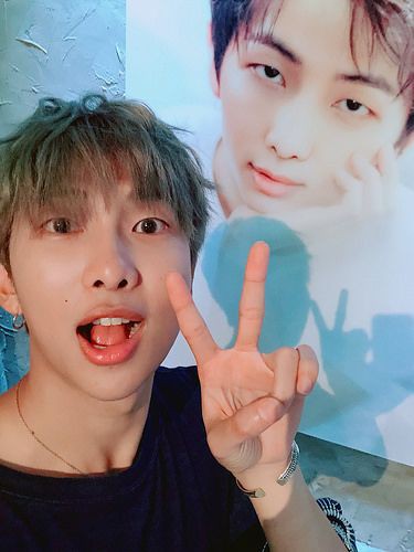 randomjoonie's tweet photo. this genre of namjoon posing in front of namjoon https://t.co/EUSPcFhh0q