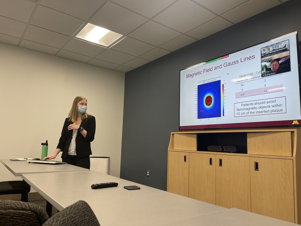 umnradonc's tweet photo. Congratulations to PhD student @OareCourtney on successfully defending her PhD thesis this week! Courtney has been working with @DrClaraFerreira in her Brachytherapy Research Lab. #UMNProud #RadOnc #WomenWhoCurie #MedPhys https://t.co/9nPCqD0SSg