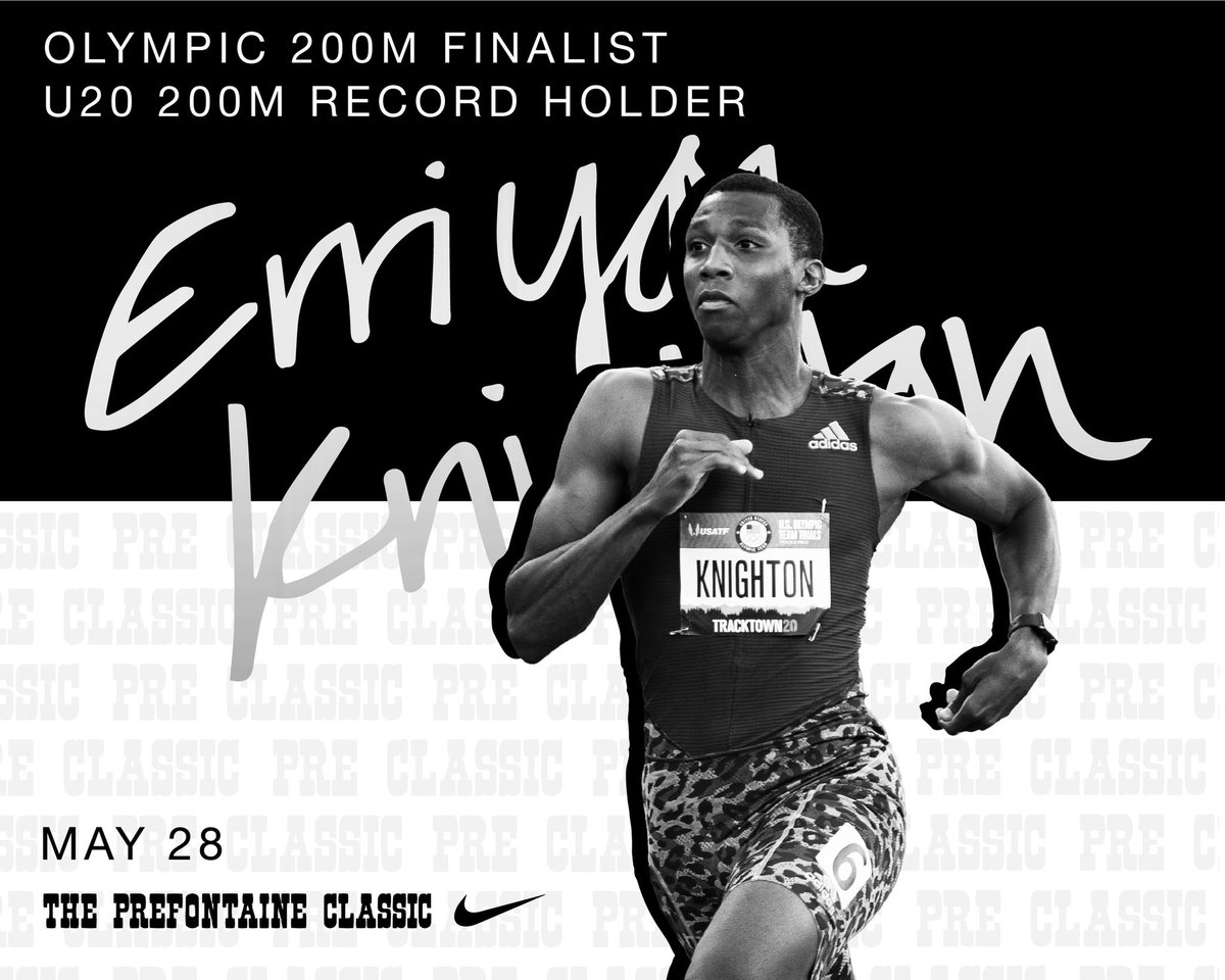 Knighton has entered the chat 💬 

The 200m World U20 Record holder <a href="/ErriyonK/">ERRIYON KNIGHTON</a> is skipping his high school graduation to compete in the 100m field at #PreClassic.

Mark your calendar, May 28th is going to be crazy 😤

PreClassic.com