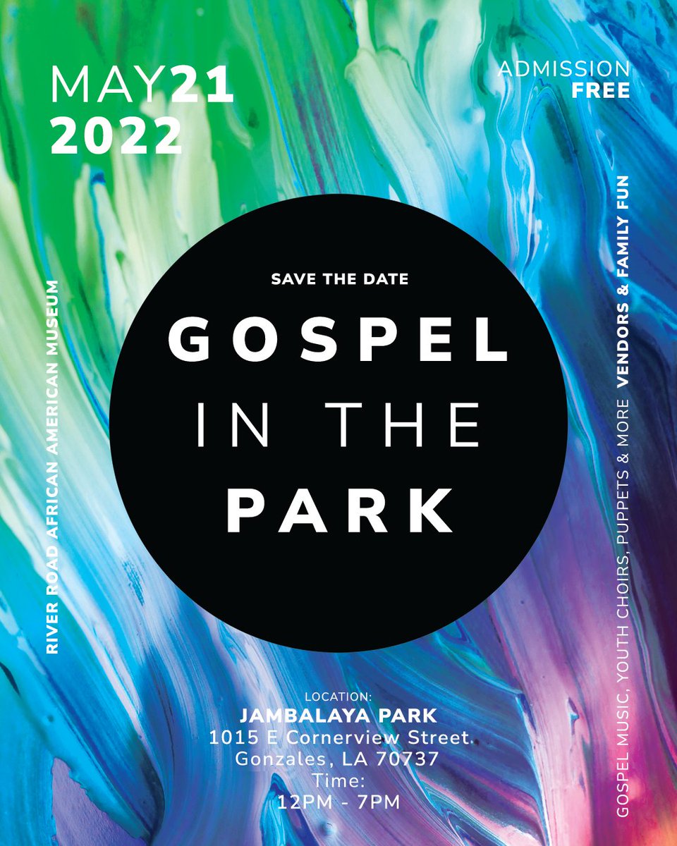 RiverRdAAMuseum's tweet photo. Be inspired by local youth choirs and gospel artists at this year’s edition of
Gospel in the Park. It’s a perfect day out for the whole family, and admission
is free. #2022GospelInThePark #RRAAM https://t.co/ODK1GZBUmv