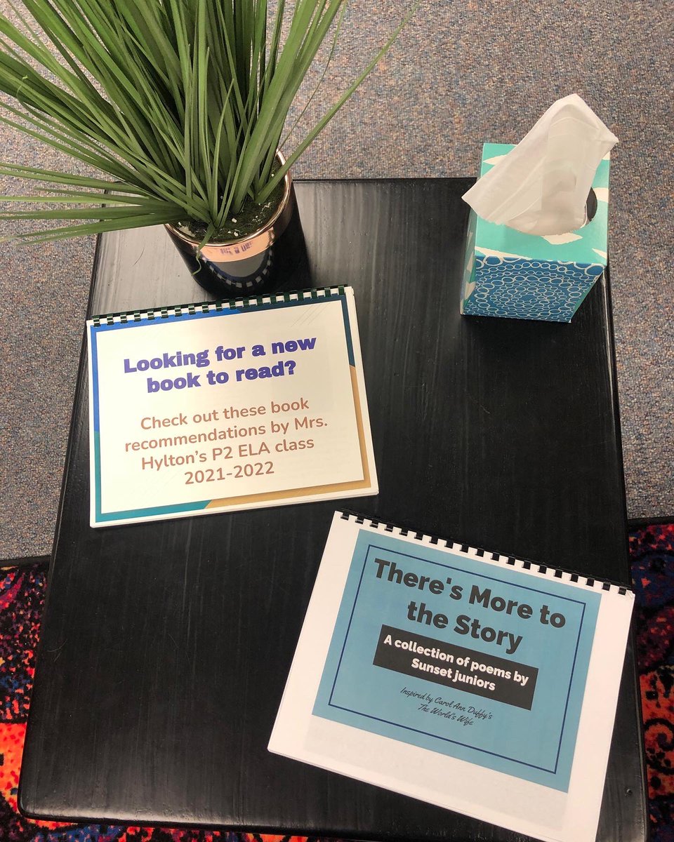SunsetReads's tweet photo. Did you know that the SHS Library has a Creative Writing section with student &amp; class published books, poems, zines &amp; book reviews. Leave a legacy &amp; donate your writing to our collection. Ask Mrs C how to bind your work into a beautiful handmade book! #SunsetReads #SunsetWrites https://t.co/TdFpRhSVAq