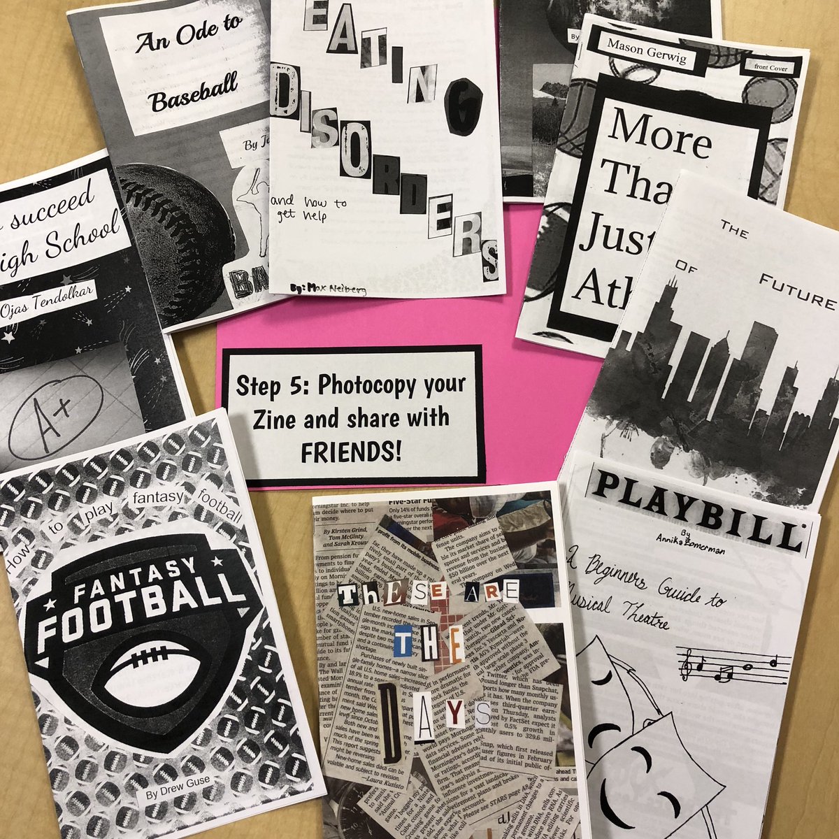 Did you know that the SHS Library has a Creative Writing section with student &amp; class published books, poems, zines &amp; book reviews. Leave a legacy &amp; donate your writing to our collection. Ask Mrs C how to bind your work into a beautiful handmade book! #SunsetReads #SunsetWrites