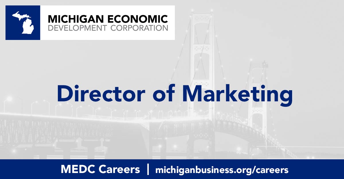 MEDC's tweet photo. Are you passionate about Michigan? Do you feel as strongly about data &amp; analytics as you do about great copy and design?

We're looking for a Director of Marketing to lead our efforts to market Michigan as a top state for business investment and expansion: https://t.co/ee8nIT46Xc https://t.co/SWHwg9AqgT