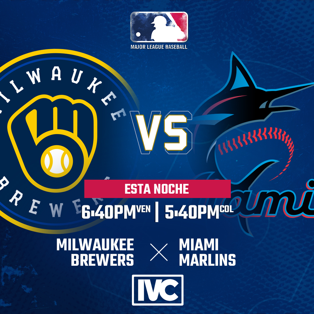 ⚾ Las Grandes Ligas están aquí ⚾

🔥 ESTA NOCHE 🔥

⏱️ 6:40 PM ven / 5:40 PM col
<a href="/CervecerosMKE/">Cerveceros de Milwaukee</a> 🆚 <a href="/LosMarlins/">Los Marlins de Miami</a>
🎙️Narrador: <a href="/arreazaortega/">Fernando Arreaza Ortega</a>
🔝Comentarista: <a href="/IvanMedinaM/">Ivan Medina Molina</a>

📲 Comparte con nosotros usando #IVCMLB 🙌🏻 #EstaAquí🔥