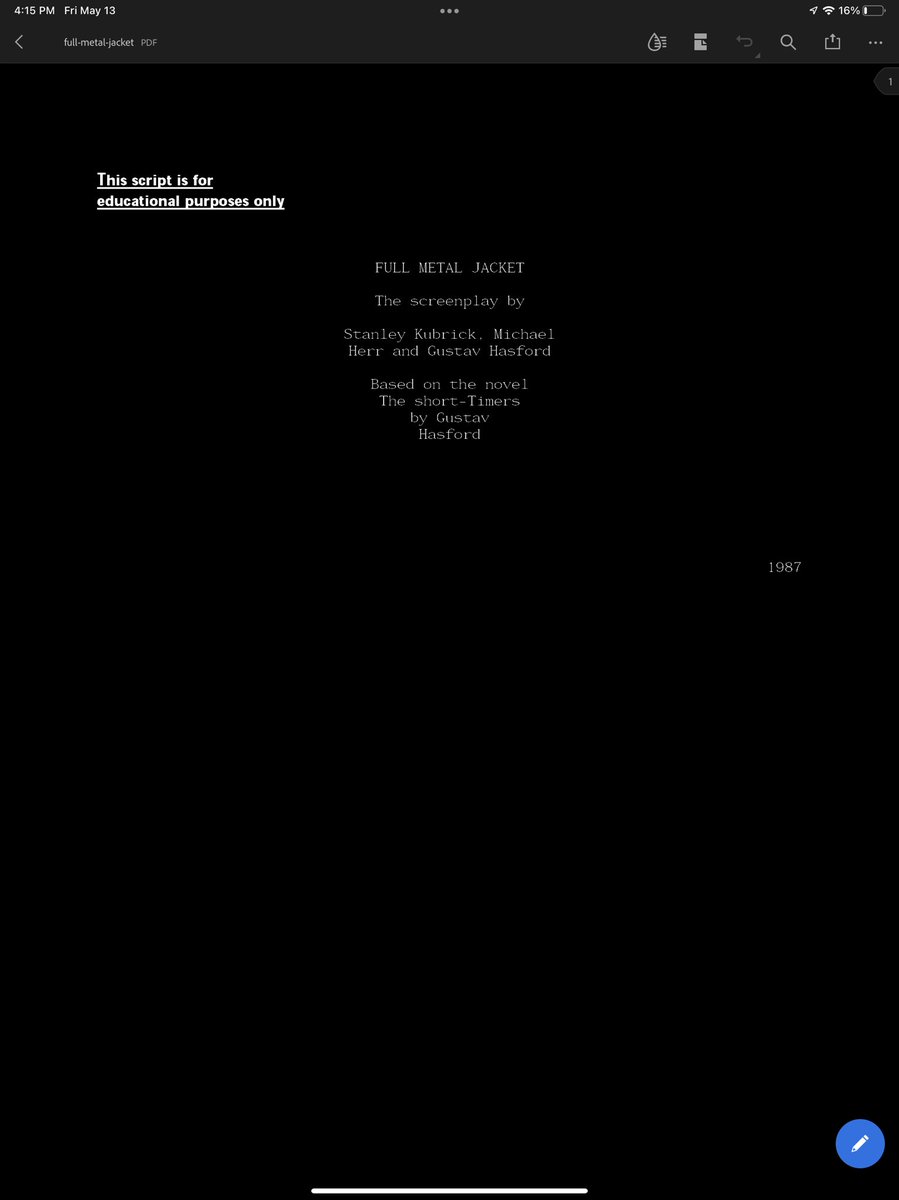 ChrisCaleo's tweet image. Today’s  #screenplay #reading #readingscripts 

#screenwriting #writing