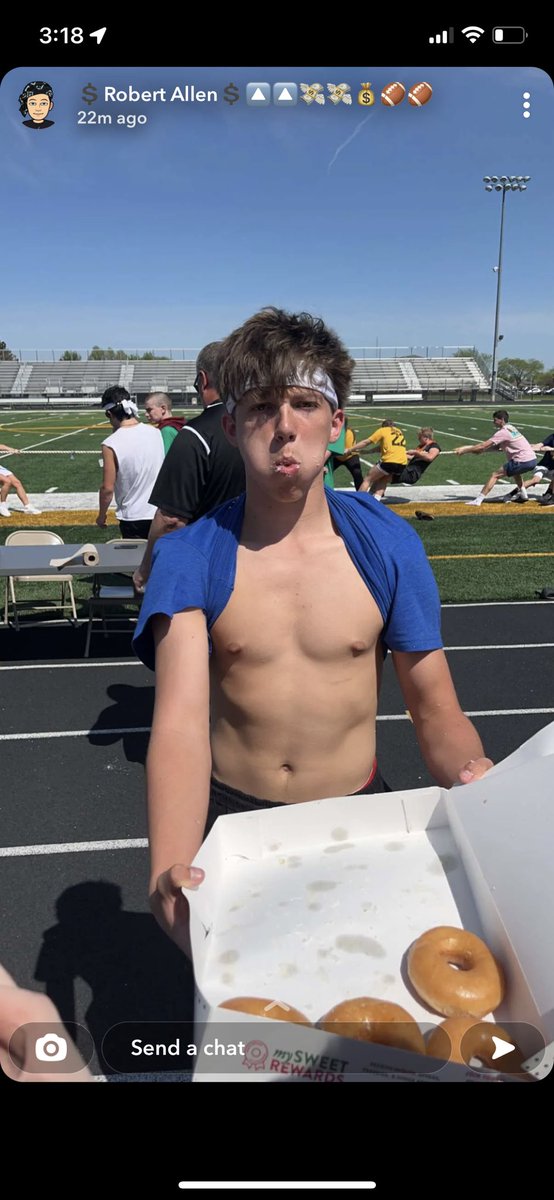 Won conference yesterday. But today I took 3 place in the school for a doughnut eating contest.