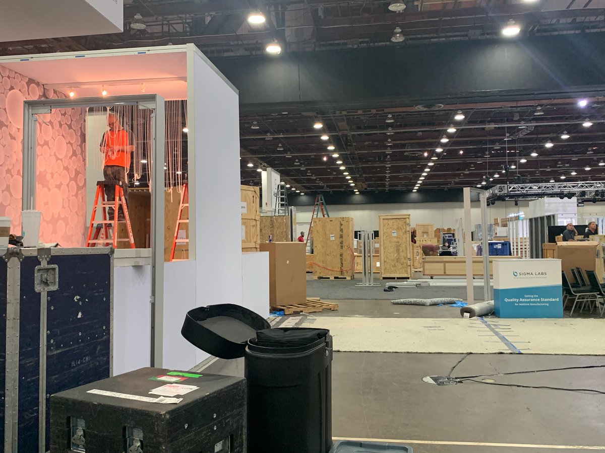 RoslerUsa's tweet photo. Huntington Place looks serene on the outside. The inside is a different story! We are among the many exhibitors setting up for @RAPID_Event. Be sure to visit us next week Tuesday-Thursday. https://t.co/wvY64xvSDY #RAPIDevent #AMSolutions #surfacefinishing #additivemanufacturing https://t.co/SisiJkg0Jc