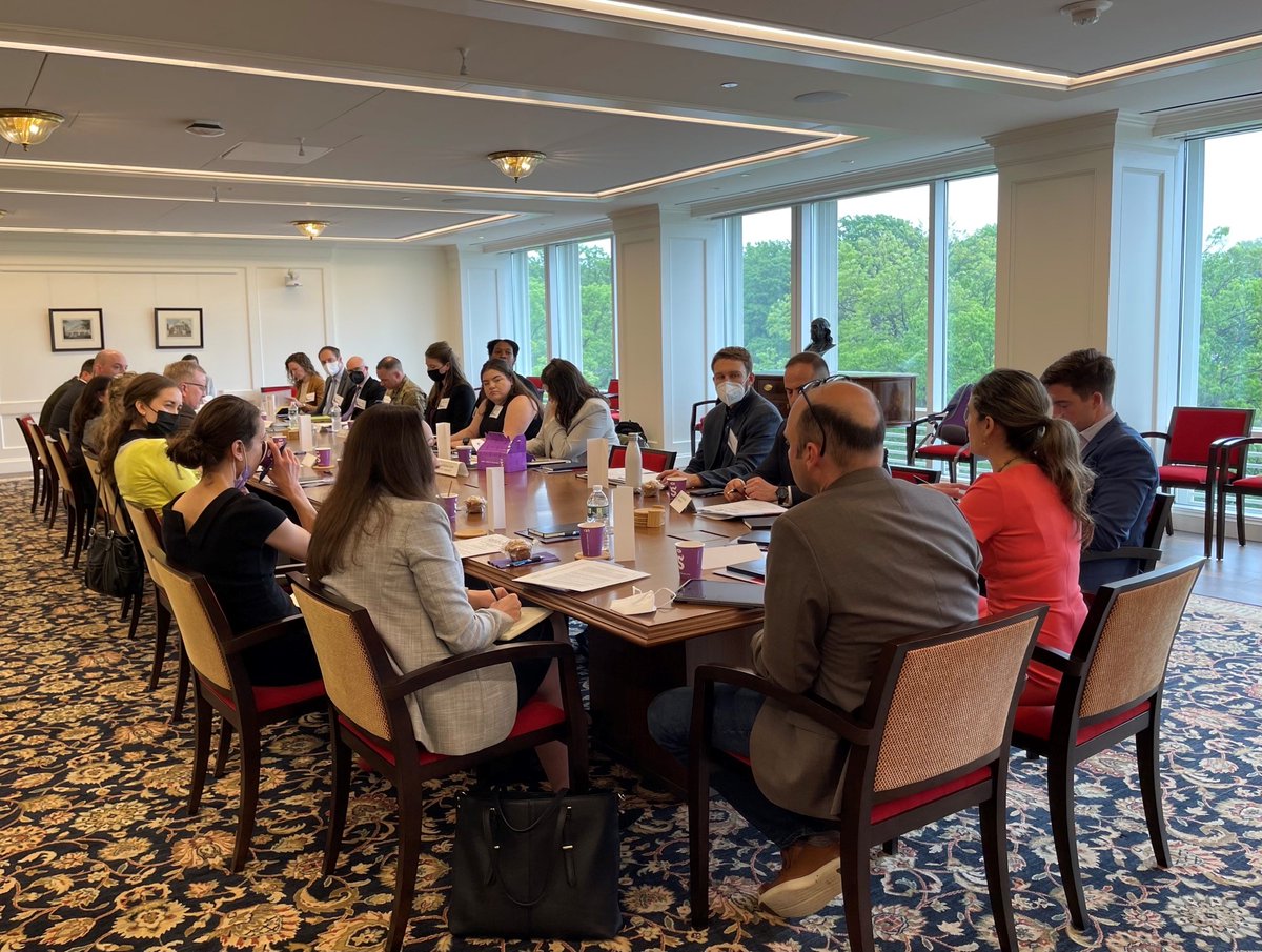 Today, PWH's <a href="/mkguliford/">Meg K. Guliford 🌾</a> and <a href="/saracplana/">Sara Plana</a> hosted a workshop at <a href="/PennBiden/">Penn Biden Center</a>, in partnership w/ <a href="/BtGProjectDC/">Bridging the Gap</a> &amp; supported by the Raymond Frankel Foundation. Part of the New Voices in National Security series, it looked at U.S. govt partnerships with foreign militaries and groups.