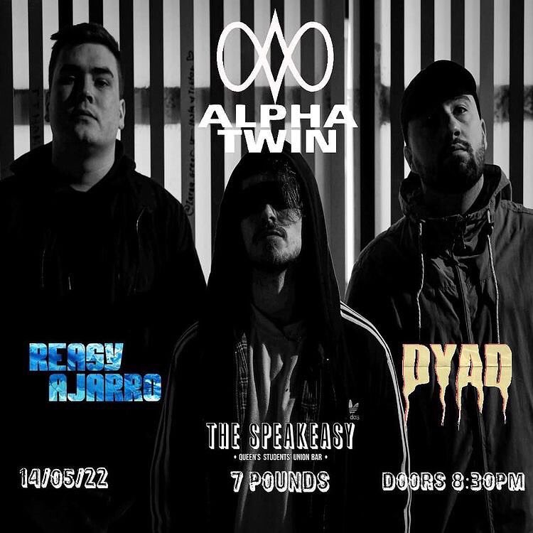 dyadband's tweet photo. BELFAST!!

We are back with you this Saturday night @TheSpeakeasyNI, ourselves &amp; @ReasyAjarro are supporting the long awaited return of Alpha Twin🙇‍♂️
Limited tickets are still available, if you fancy a night of great music and pints, hit the link in our bio 👆 https://t.co/AOyNzHyKRW