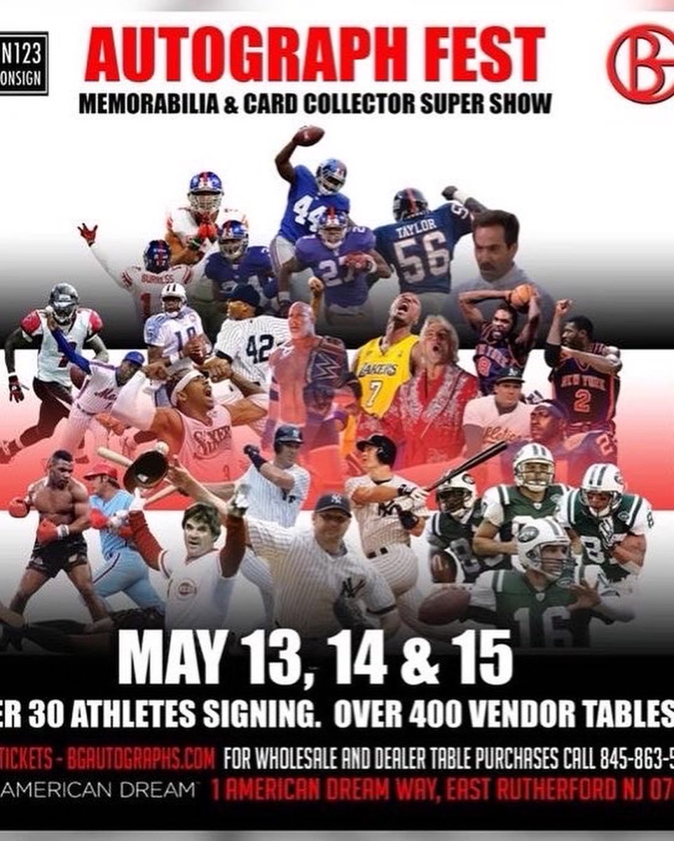 HurleyHobbies's tweet photo. Come by AUTOGRAPHFEST!
.
Plenty to do. Tons of great vendors! @americandream @probstein123
.
#hurleyhobbies #autographfest #americandreammall #thehobby #whodoyoucollect #ratedrookie #Topps #NBA #NFL #F1 https://t.co/NLYwrjqWv5