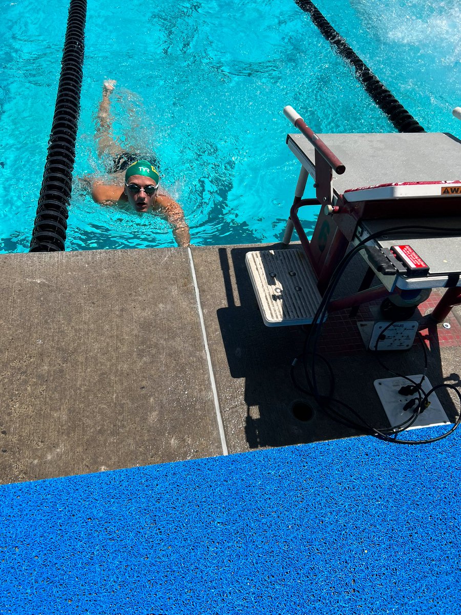 #ClassOf2023 <a href="/colin_geer/">Colin Geer</a> finishing up warm-up at the 2022 CIF State Championships. (100 Fly- 3rd place seed going into prelims) • 🐰🏊‍♂️💯 | <a href="/562sports/">The562.org</a>