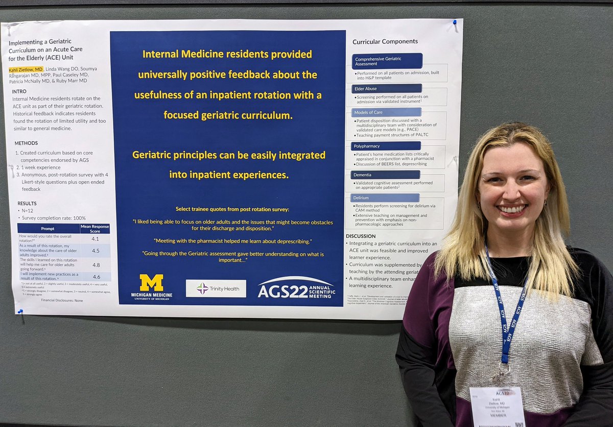 KahliGoBlue's tweet photo. Simple changes to the ACE unit allowed us to teach geriatric principles and improve the resident experience @DrRubyMarr @AmerGeriatrics
#AGS22 #meded https://t.co/SYiIUEmdUi