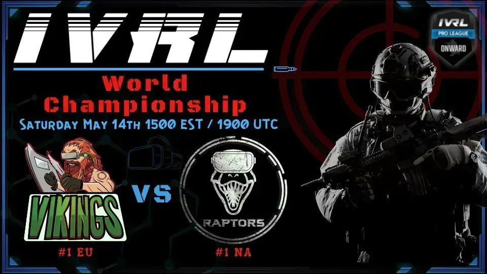 Raptors are gearing up to take on Vikings, #1 EU, in the 
<a href="/ivrleague/">IVRL</a>
 Season 1 World Championship!  Saturday May 14th at 3pm EDT!  
twitch.tv/ivrleague