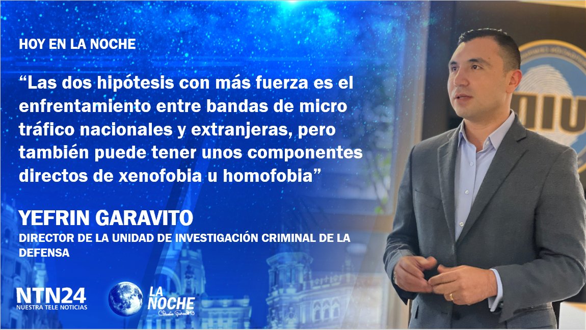 LaNocheNTN24's tweet photo. Hoy en @LaNocheNTN24 | El análisis de @yefgaravito, Investigador criminal sobre el especial periodístico: “Caso 1067: Las macabras señales de tortura en los cuerpos hallados en Los Mártires”. | Dirige @CGurisattiNTN24 Presenta @JeffersonNTN24 https://t.co/nMGj2nCIMA