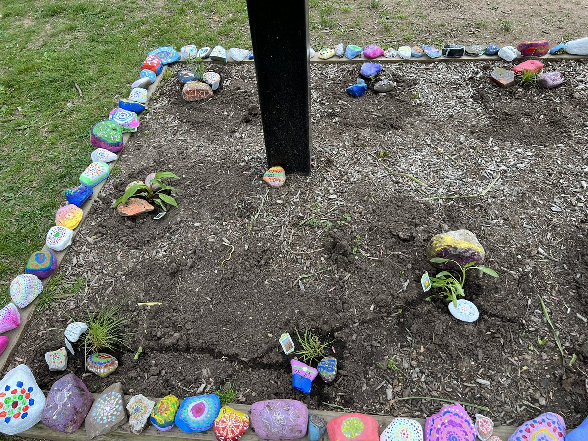 Brand new native pollinators were added to the <a href="/RSDsmithschool/">Smith Middle School</a> sign area today! Once these babies grow in, there will be beautiful color and soft grasses to look at. As a reminder, please do not sit on the wooden ledge and hurt our growing plants!