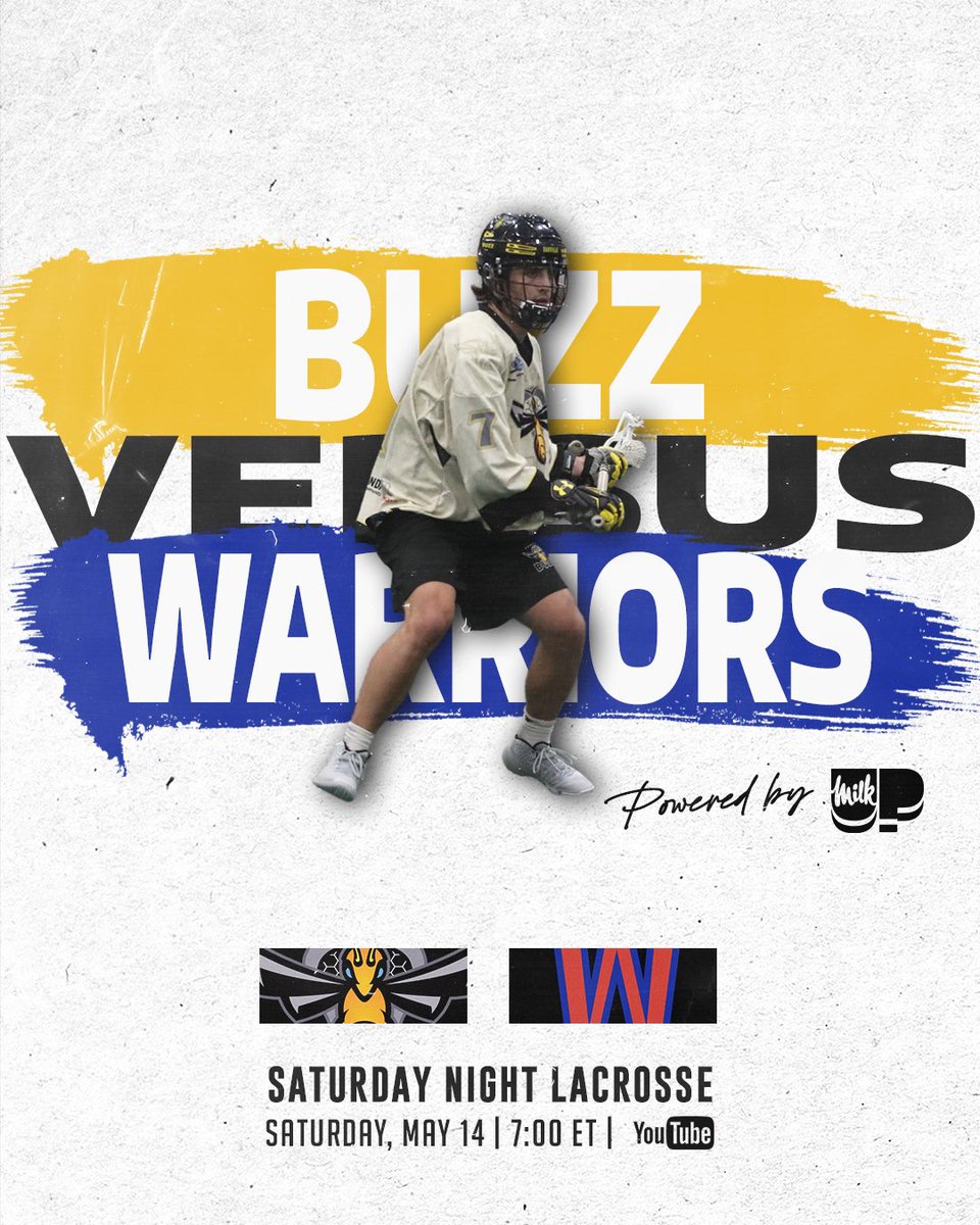 Tune into Saturday Night Lacrosse tomorrow night at 7pm ET as <a href="/BuzzTheHive/">Oakville Buzz Jr “A” Lacrosse</a> host the <a href="/Whitby_Warriors/">Whitby Warriors Jr.A</a> in their home opener at the Toronto Rock Athletic Centre!

⏰ 7pm ET
📍 <a href="/TRACAthletics/">TRAC Athletics</a> 
📺 <a href="/JVIVideo/">JVI Sports Network</a> 
📈 bit.ly/OJLLStats