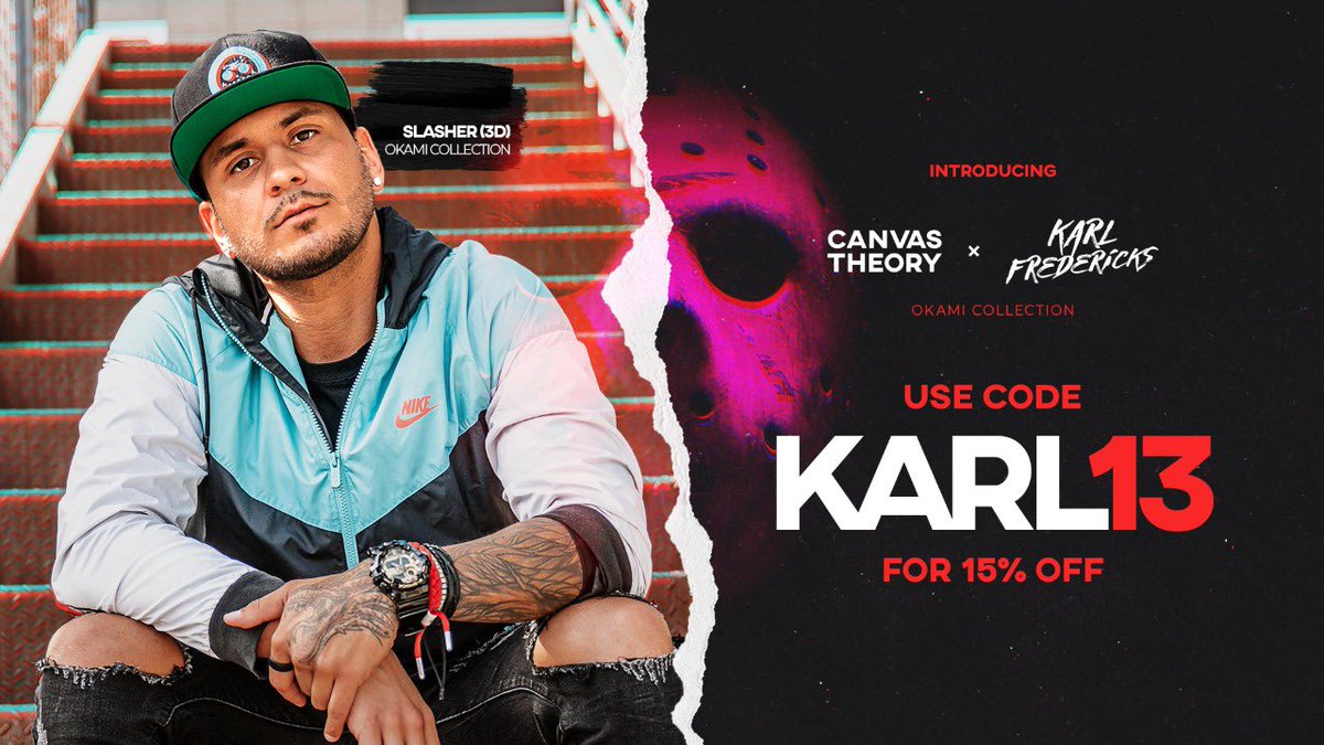 Use code ‘Karl13’ (cause it’s Friday the 13th 🔪🩸) for 15% off the Slasher (3D)! 

Canvas Theory X @karlfredericks_ 

#FridayThe13th