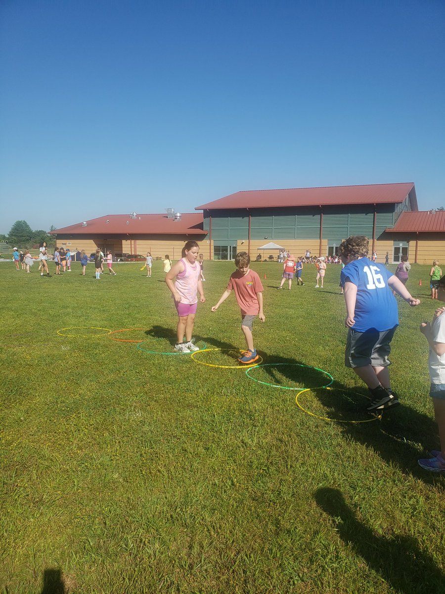 4thGradeEES's tweet photo. I think the winner today was the firetruck hose down! There were so many fun games and activities that kept the kiddos busy all day. #eessoars https://t.co/yGjsNvbhKA