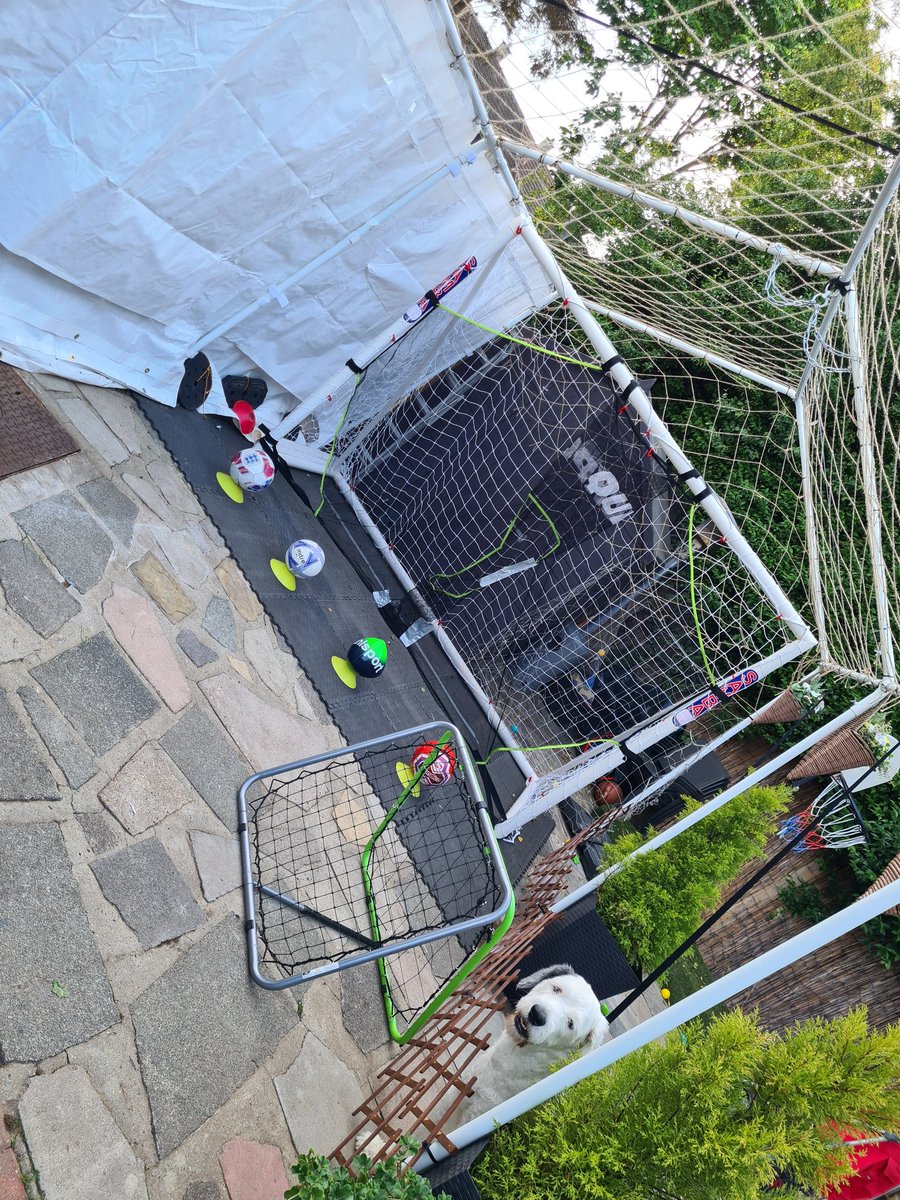 Mr_K1985's tweet photo. Little man now has a cage to play footy in,
No more balls over the neighbours.
#futurestar #thethingsyoudo #ChelseaFC https://t.co/bvYWtbtgtW