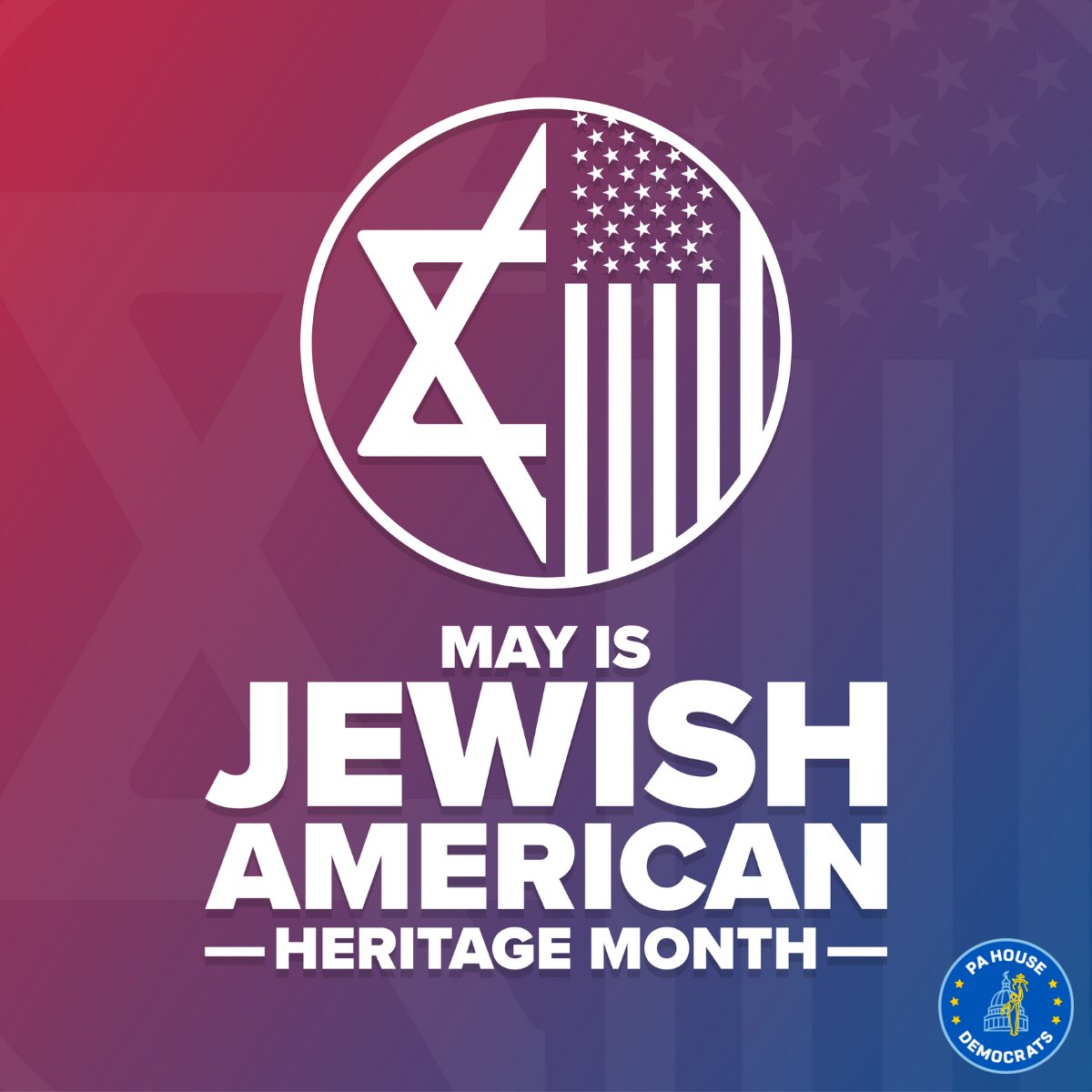 In May, we celebrate Jewish American Heritage Month. This month, and every month, we appreciate all that Jewish Americans have provided to the advancement of our country &amp; the enrichment of our culture. 

#JewishAmericanHeritageMonth