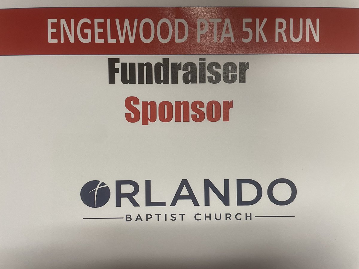 Engelwood is so thankful for our 5k Fun Run sponsors! It is not too late to sign up! runsignup.com/Race/FL/Orland…