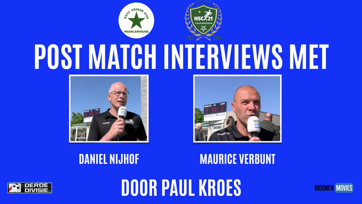 rogermoonen's tweet image. ⚽️VIDEO: De gehele interviews met beide trainers direct na @rksvGroeneSter - @HSC21 van afgelopen zondag, afgenomen door Paul Kroes #deontknoping #postmatchinterviews  youtu.be/B5eDkFJYJ5g via @YouTube