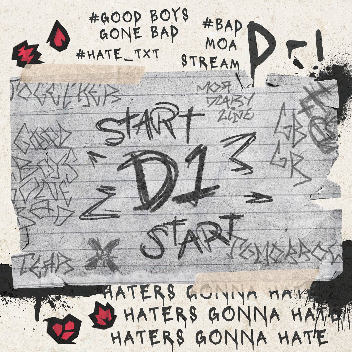 MOADiaryZine's tweet photo. BAD MOA'S START!  😈

Depositem aqui nos comentários os print's dos seus streams, lembrem que é necessário um print do início e do final do mv aparecendo o horário e as hashtags e tagline do projeto e do time 

HATERS GONNA HATE 
#GOOD_BOY_GONE_BAD 
#BadMoaStream #HATE_TXT https://t.co/RxGkqoa4km