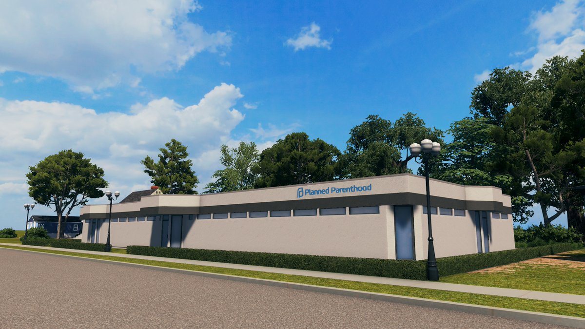 As women's rights to fundamental medical services are being taken away in the USA, at least your citizens can still access them via my new asset <a href="/CitiesSkylines/">Cities: Skylines</a> <a href="/PPFA/">Planned Parenthood</a> 
steamcommunity.com/sharedfiles/fi…