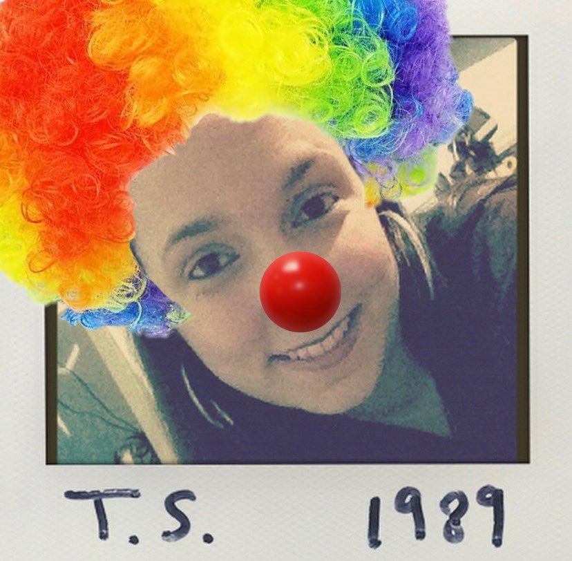 justaswiftworld's tweet photo. This is me clowning #Swifties #TaylorSwift #TaylorNation #SwiftiesClowning https://t.co/0buFPcndGB